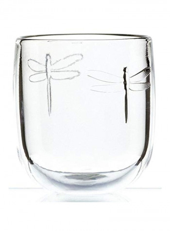 6-Piece Dragonfly Tumbler Set Clear