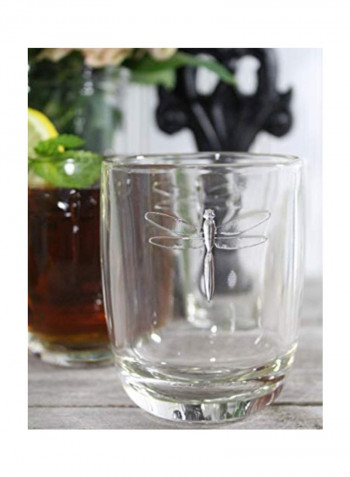6-Piece Dragonfly Tumbler Set Clear