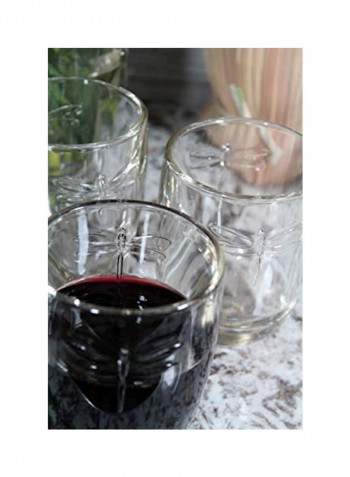 6-Piece Dragonfly Tumbler Set Clear