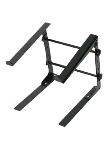 Adjustable Laptop Stand With Shelf Storage And Height Alignment