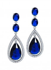 Cubic Zirconia Studded Chandelier Earrings