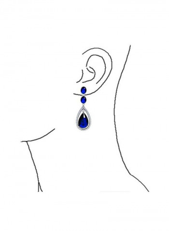 Cubic Zirconia Studded Chandelier Earrings
