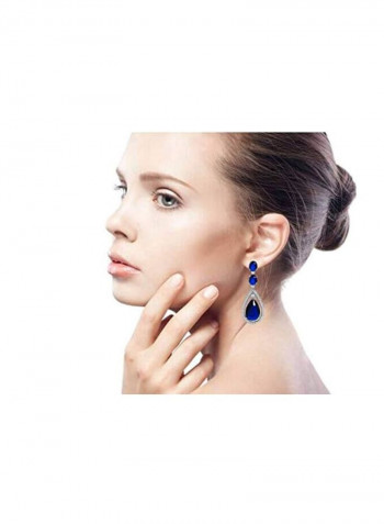Cubic Zirconia Studded Chandelier Earrings
