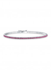 925 Sterling Silver Cubic Zirconia Studded Tennis Bracelet