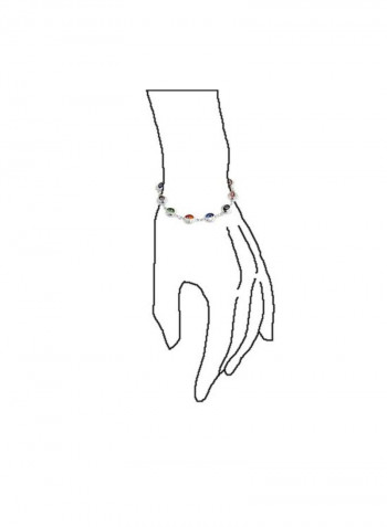 925 Sterling Silver Glass Evil Eye Bracelet