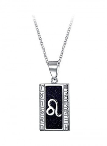 925 Sterling Silver Goldstone Celestial Zodiac Pendant Necklace