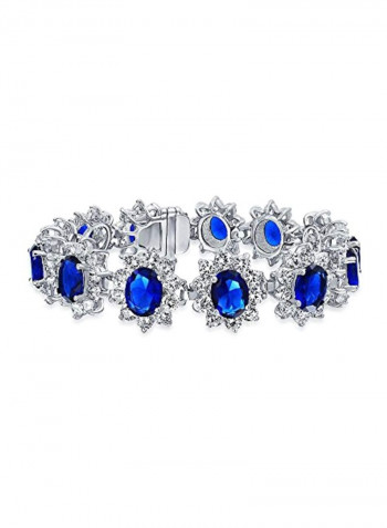 925 Sterling Silver Oval Tennis Bracelet