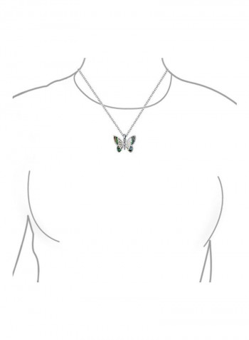 925 Sterling Silver Butterfly Pendant Necklace