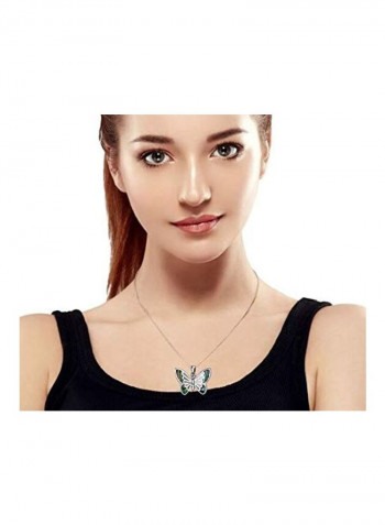 925 Sterling Silver Butterfly Pendant Necklace