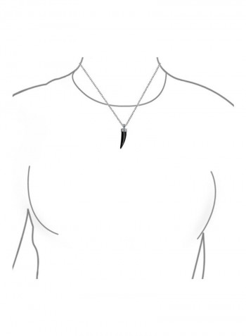 925 Sterling Silver Black Onyx Gemstone Pendant Necklace