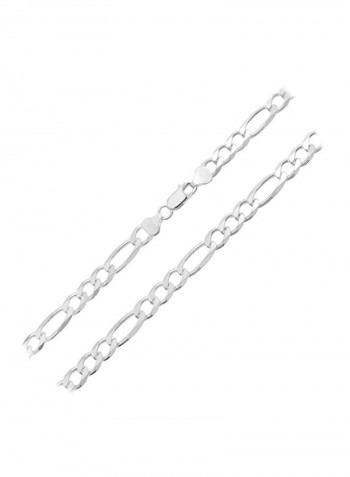 925 Sterling Silver Solid Figaro Chain Necklace