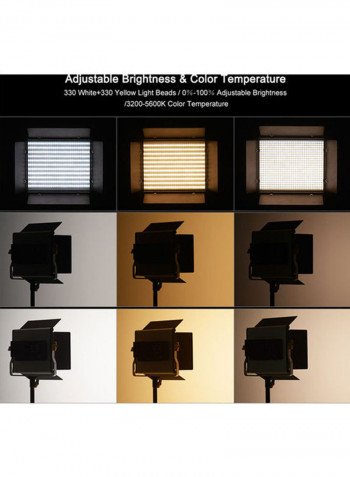 LED Photography Light With Barn Door 200cm Black/White