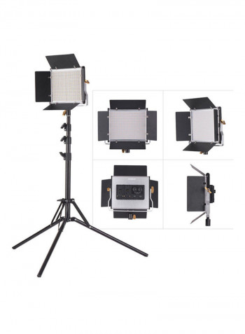 LED Photography Light With Barn Door 200cm Black/White