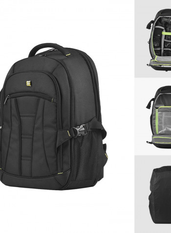 Professional Large Capacity DSLR Camera Backpack Black