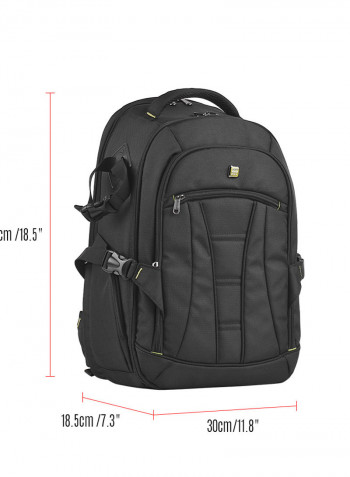 Professional Large Capacity DSLR Camera Backpack Black