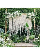 Bohemian Cotton Wedding Props Beige 304x631millimeter