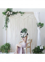 Bohemian Cotton Wedding Props Beige 304x631millimeter