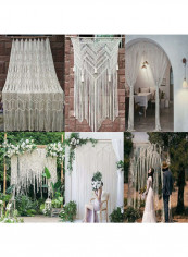 Bohemian Cotton Wedding Props Beige 304x631millimeter