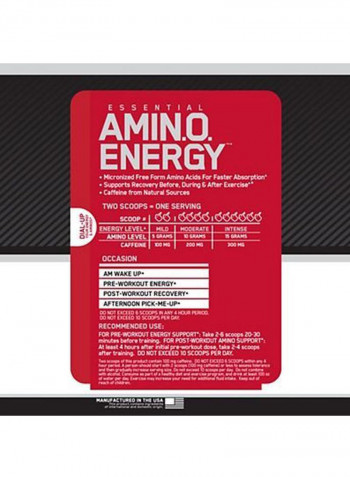 Essential Amino Energy Pre-Workout - Fruit Fusion - 65 Servings