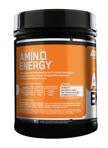 Essential Amino Energy Pre-Workout - Orange Cooler - 65 Servings