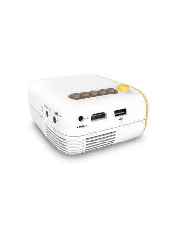 HD LED Mini Projector XD1071507 White/Yellow