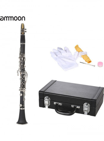 ABS Clarinet BB Plated Nickel With Cleaning Cloth Gloves