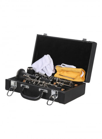 ABS Clarinet BB Plated Nickel With Cleaning Cloth Gloves