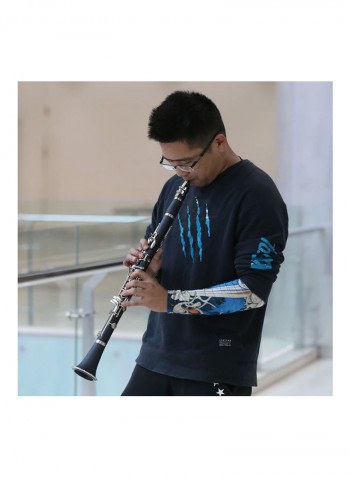 ABS Clarinet BB Plated Nickel With Cleaning Cloth Gloves