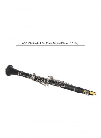 ABS Clarinet BB Plated Nickel With Cleaning Cloth Gloves