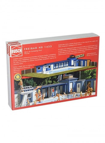 Open Air Swimming Pool HO Scale Scenery Model