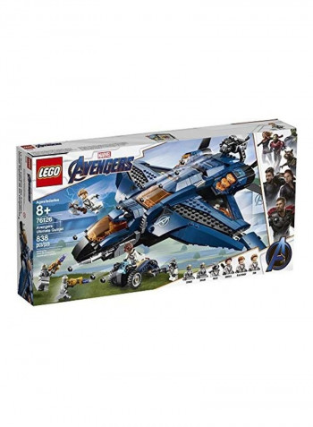 838-Piece Marvel Avengers Ultimate Quinjet Building Toy