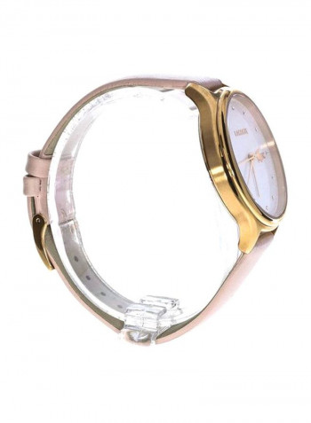 Women's Leather Analog Watch 2001087