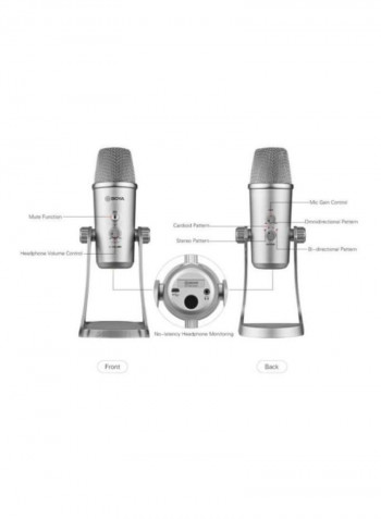 USB Condenser Microphone 1D7769 Silver