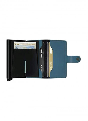 Leather RFID Blocking Wallet Blue