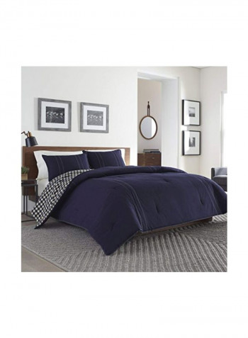 2-Piece Reversible Comforter Set Purple Twin