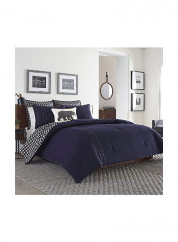 2-Piece Reversible Comforter Set Purple Twin