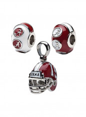 3-Piece Stainless Steel Alabama Bracelet Charm Set