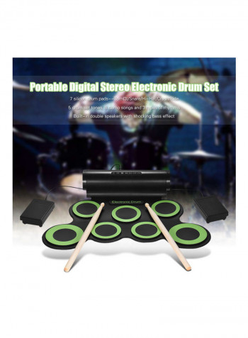 Portable Digital Stereo Electronic Drum Set