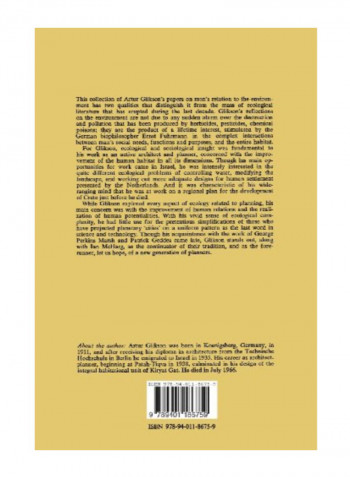 The Ecological Basis Of Planning Paperback