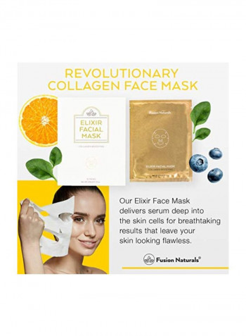 10-Sheet Elixir Collagen Face Mask 27ml