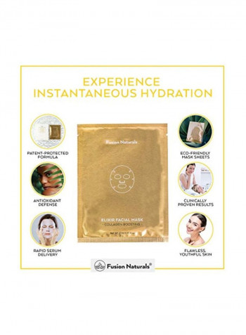 10-Sheet Elixir Collagen Face Mask 27ml