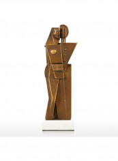 Hug Abstract Statue Modern Art Brown 11 x 7.5 x 34cm