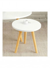 Oval Coffee Table White/Brown