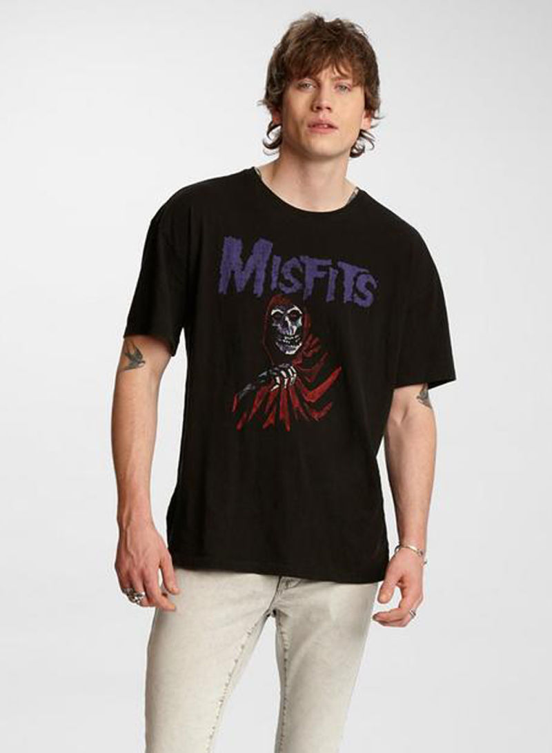 Misfit Printed T-Shirt Black/Blue/Red