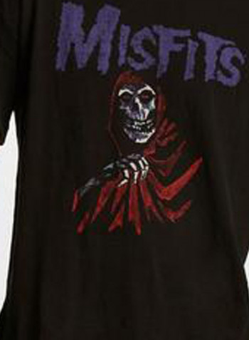 Misfit Printed T-Shirt Black/Blue/Red
