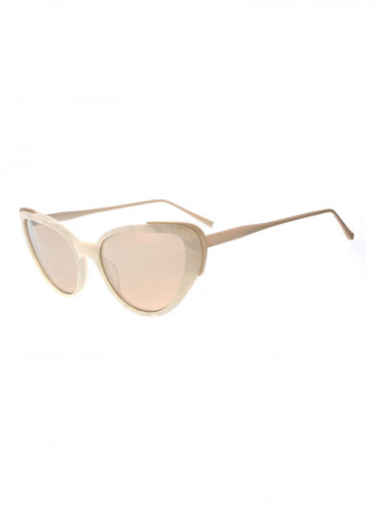 Women's Delphine Sunglasses Broad Cateye With Metal Inlay