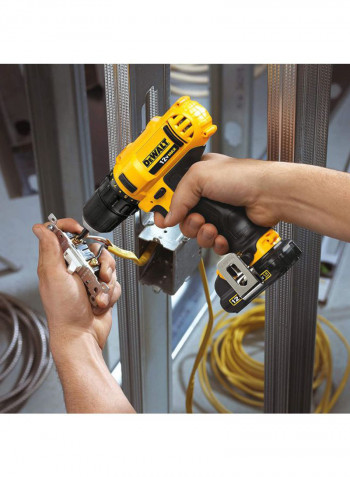 Handheld Cordless Drill Driver Tool Set 180W Yellow/Black