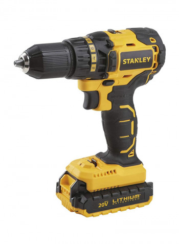 Cordless Brushless Drill Driver Yellow/Black 203x185x80millimeter