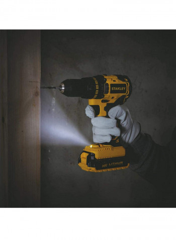 Cordless Brushless Drill Driver Yellow/Black 203x185x80millimeter