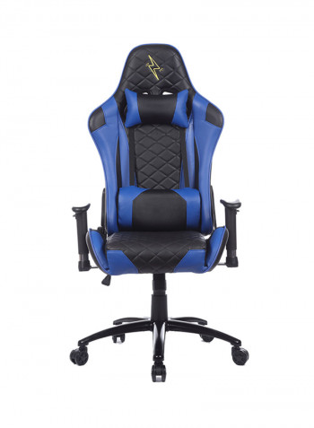 Adjustable Gaming Chair With Lumbar Cushion Blue/Black